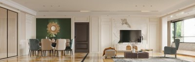 简欧客餐厅3D模型下载